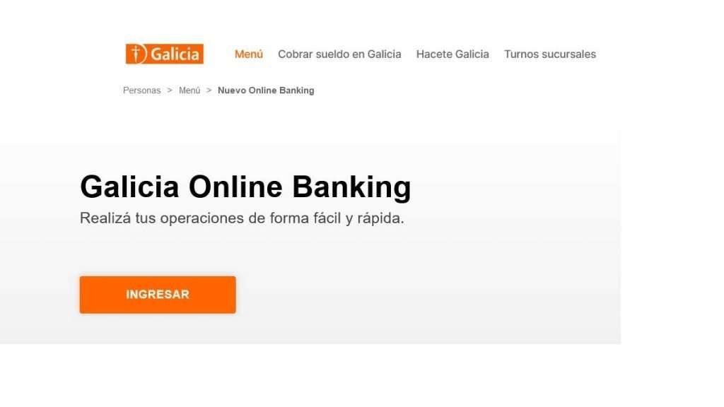 Galicia Home Banking CrediSitio